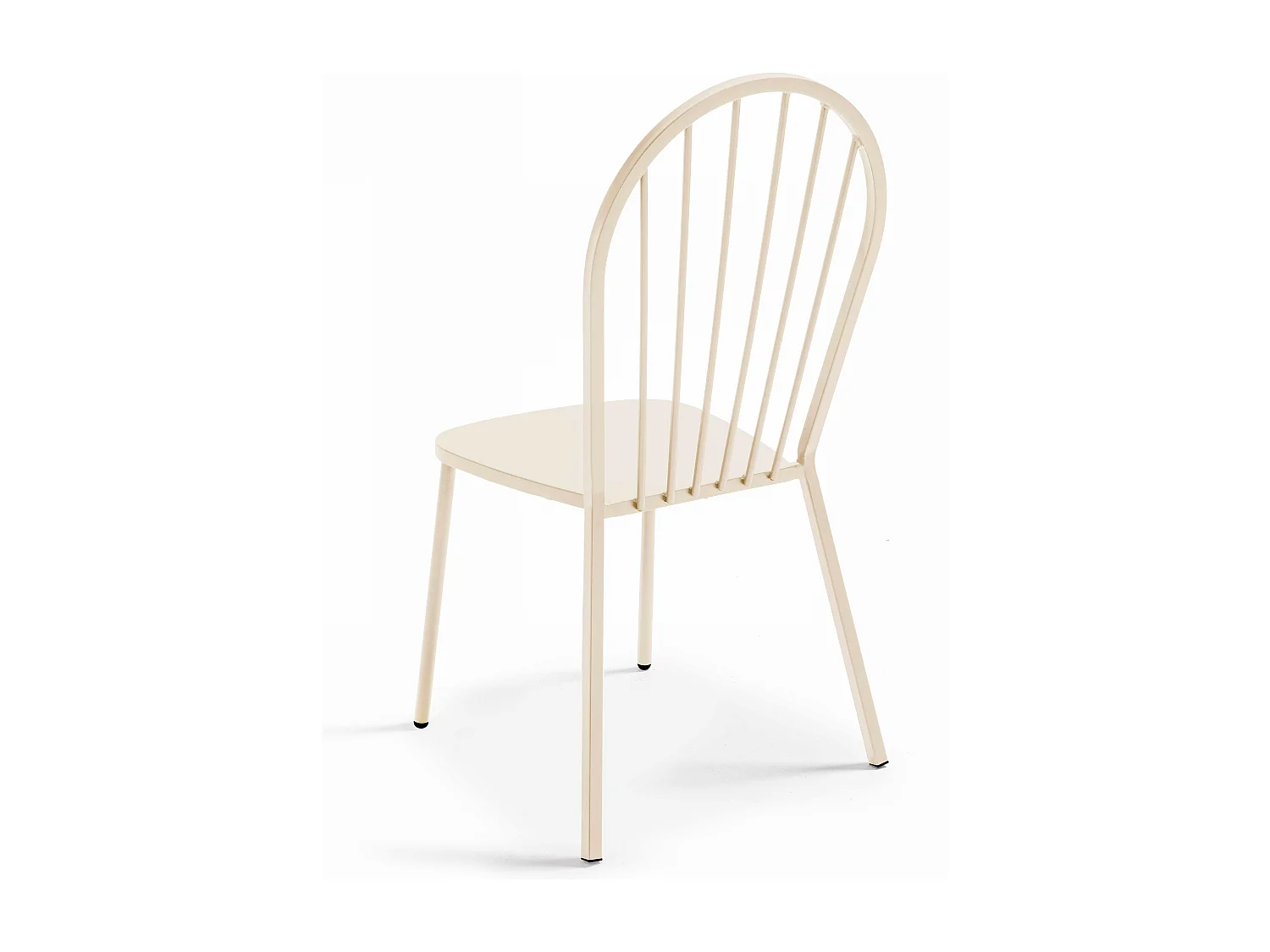 Chaise bistrot de jardin en métal ivoire