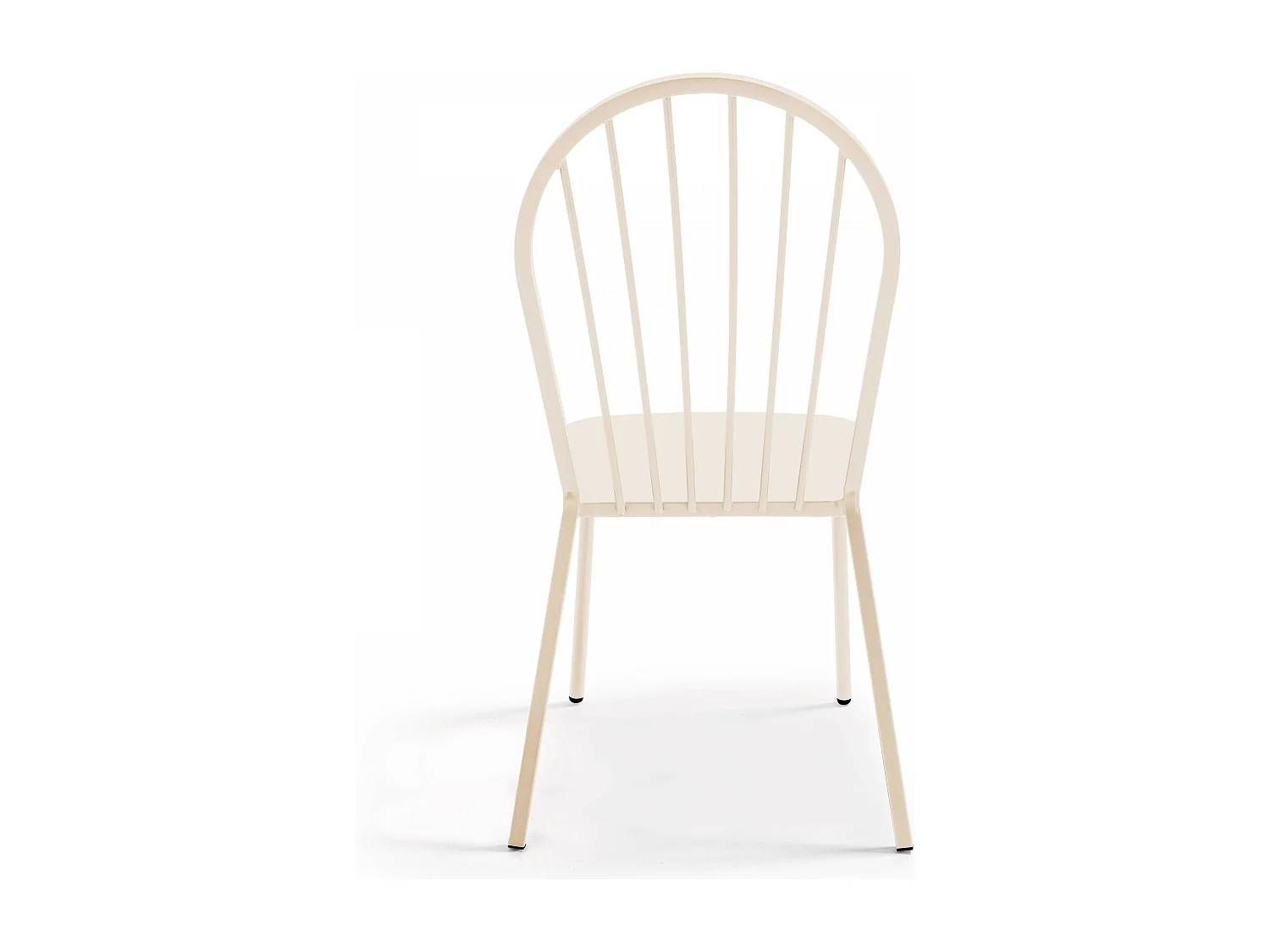 Chaise bistrot de jardin en métal ivoire