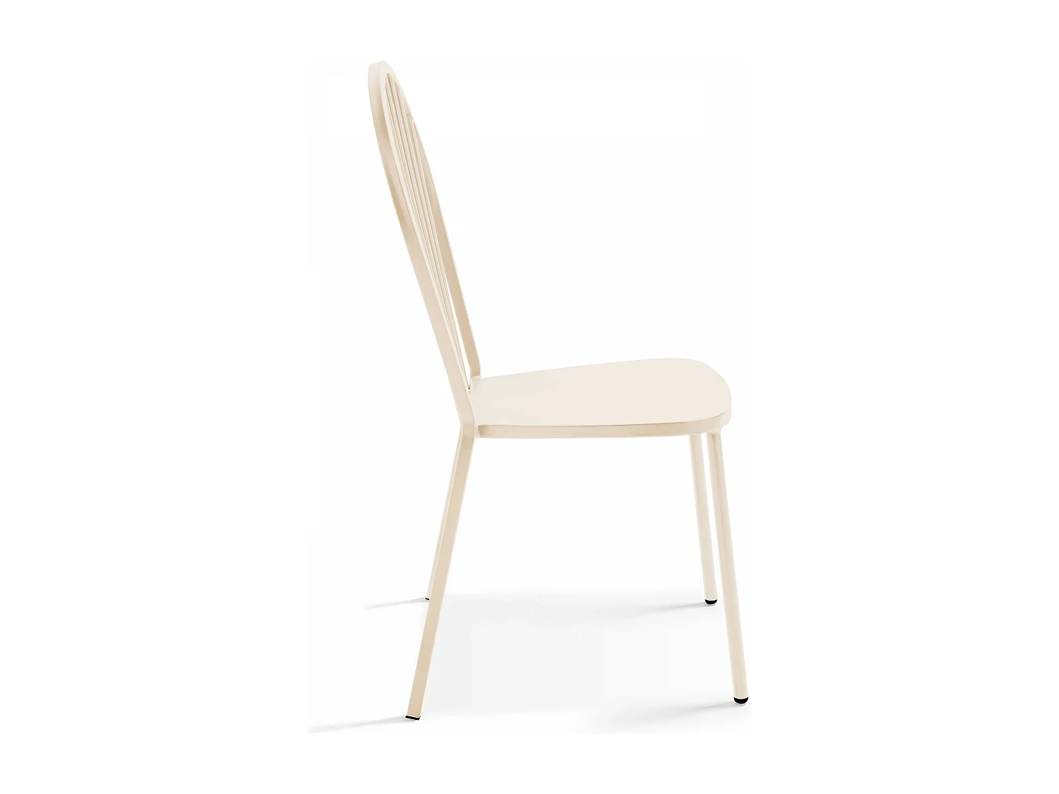 Chaise bistrot de jardin en métal ivoire