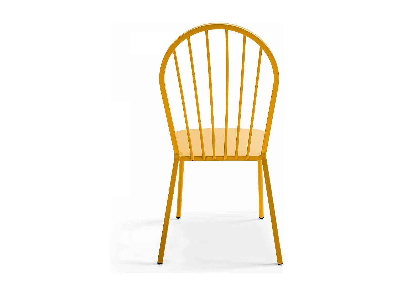 Chaise bistrot en métal jaune
