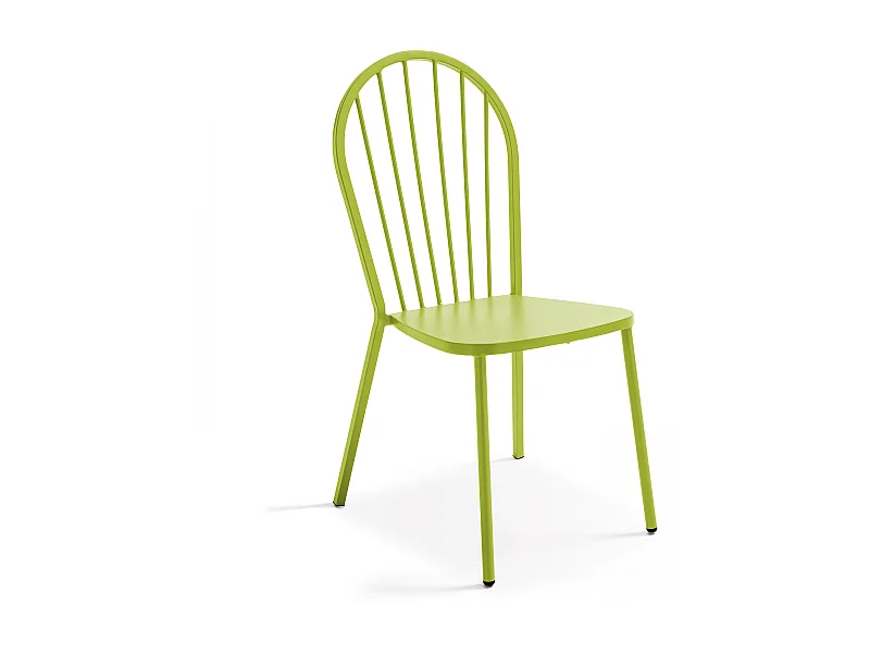 Chaise bistrot de jardin en métal vert