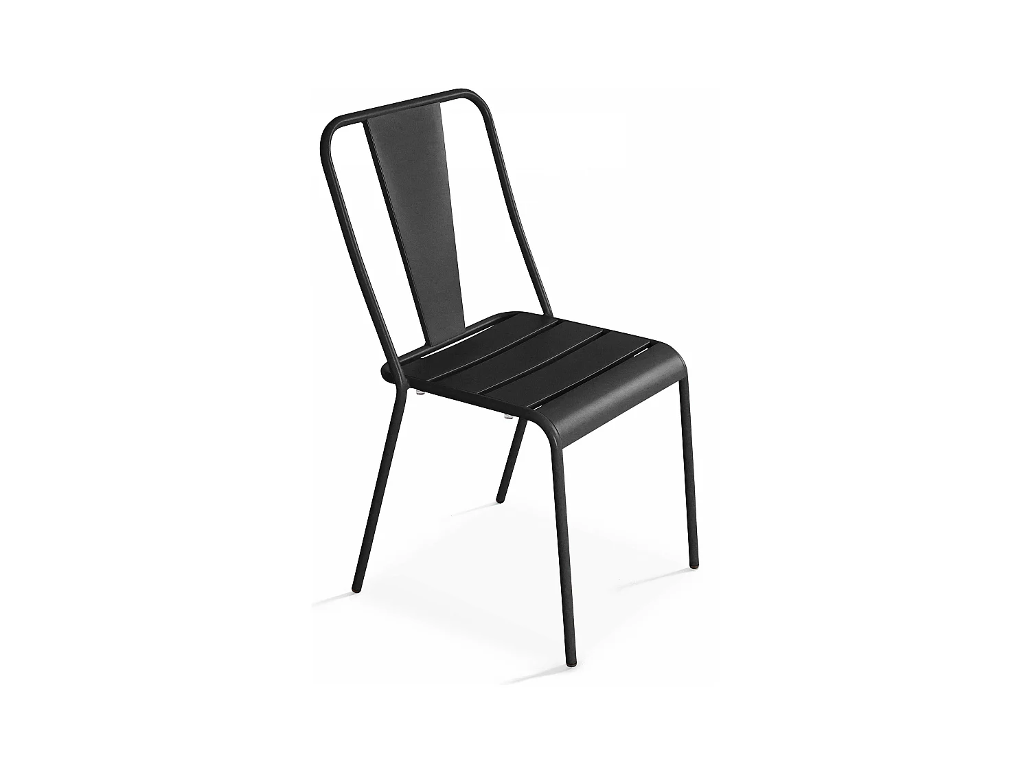 Chaise de jardin en métal anthracite