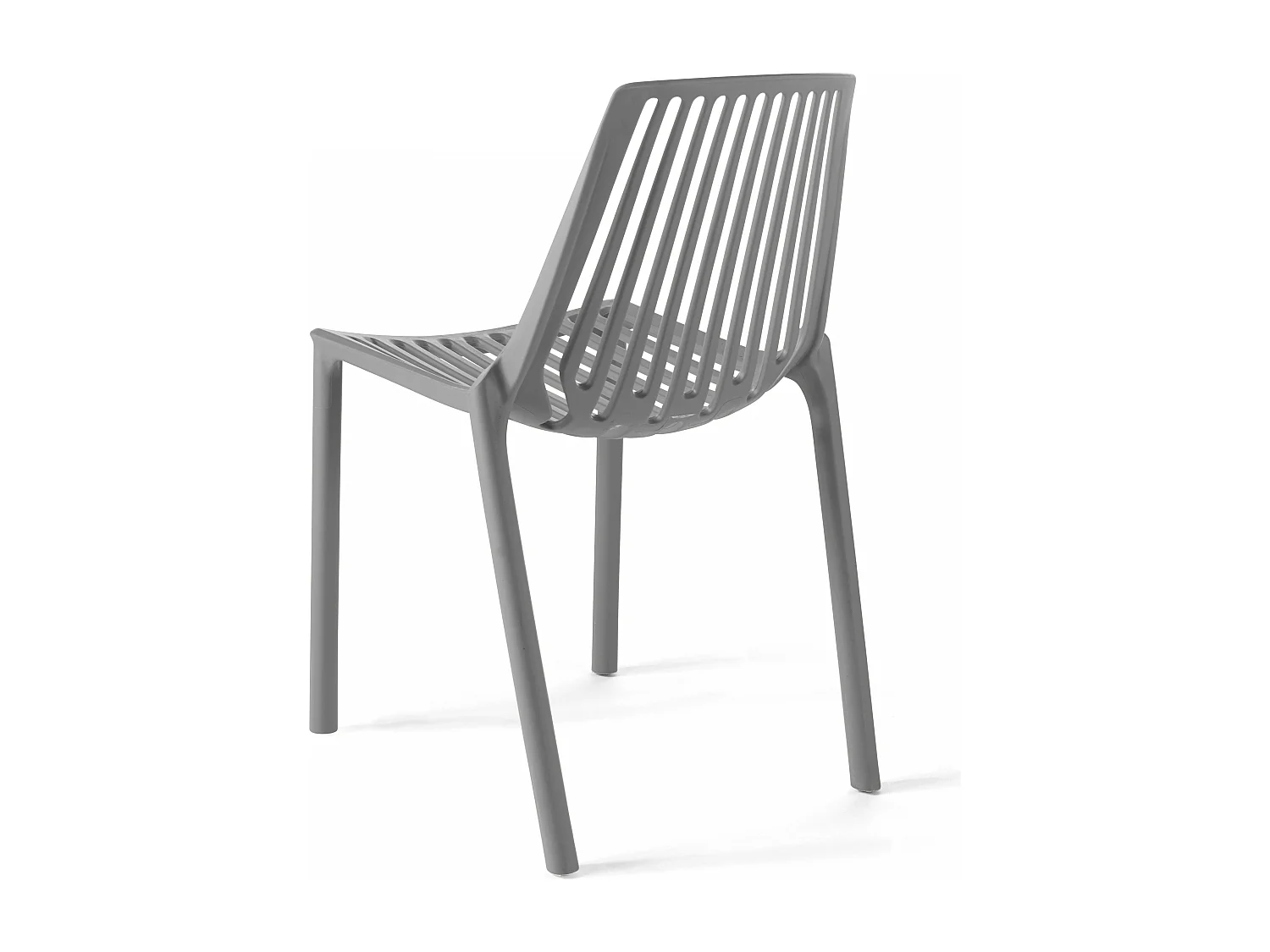 Chaise de jardin ajourée en plastique gris