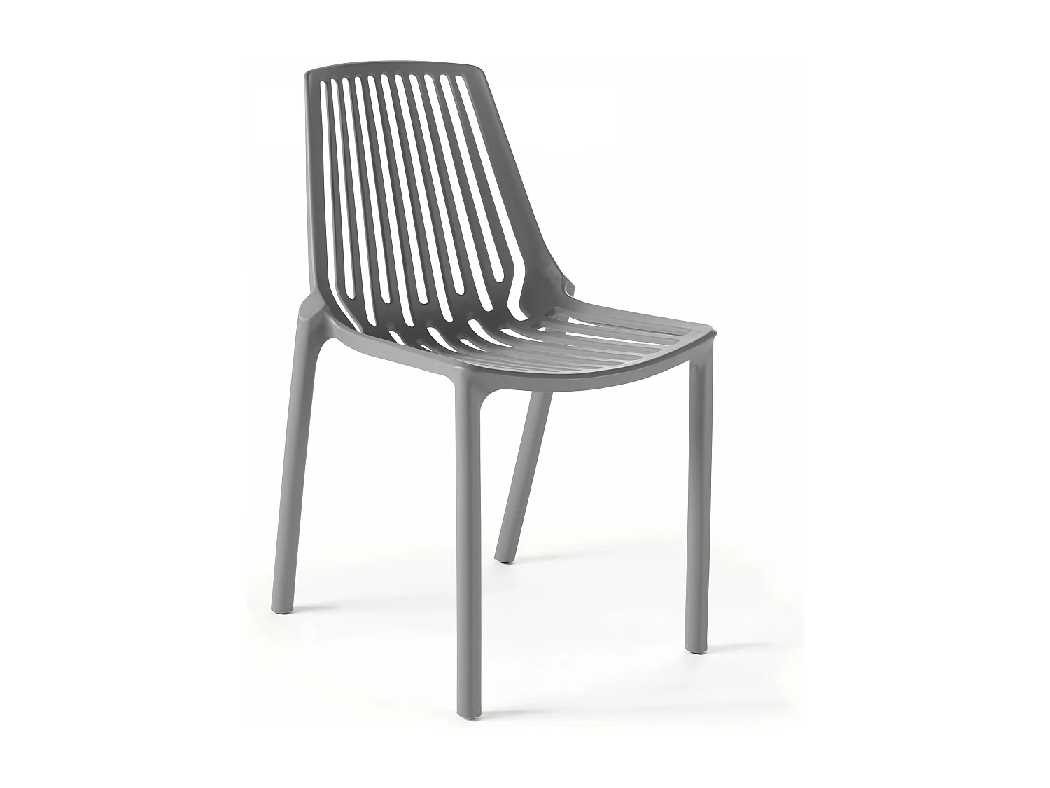 Chaise de jardin ajourée en plastique gris