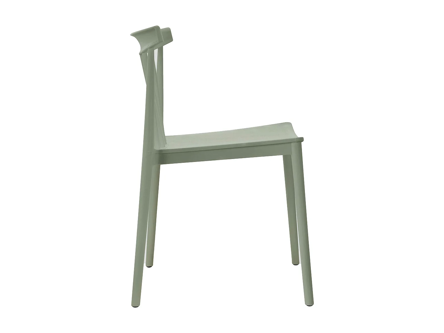 Chaise de terrasse en polypropylène vert sauge