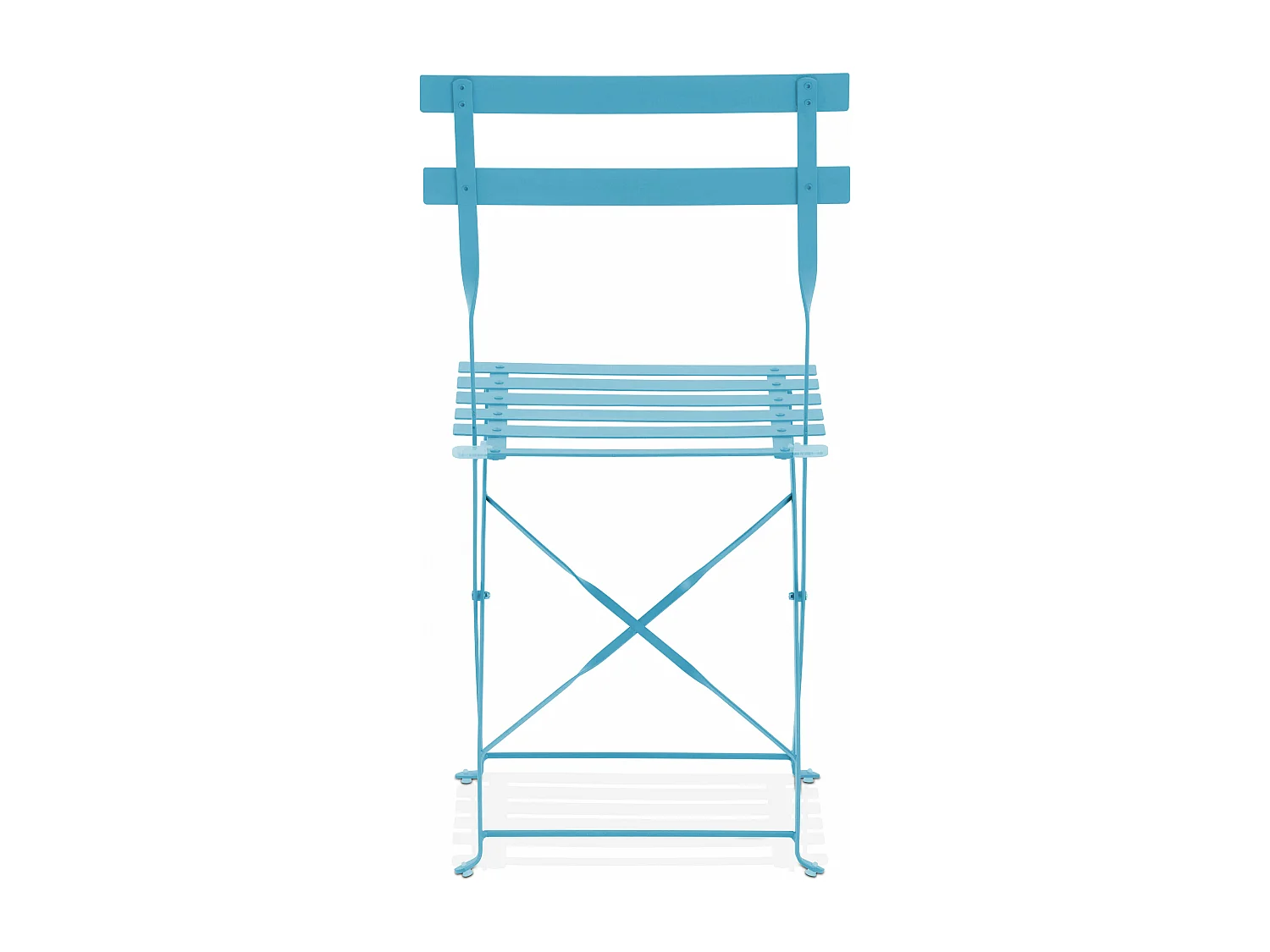 Lot de 2 chaises pliantes en acier bleues