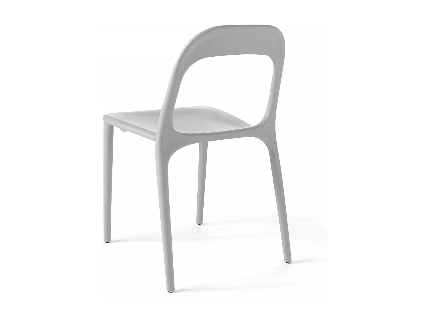Lot de 4 chaises en plastique blanc