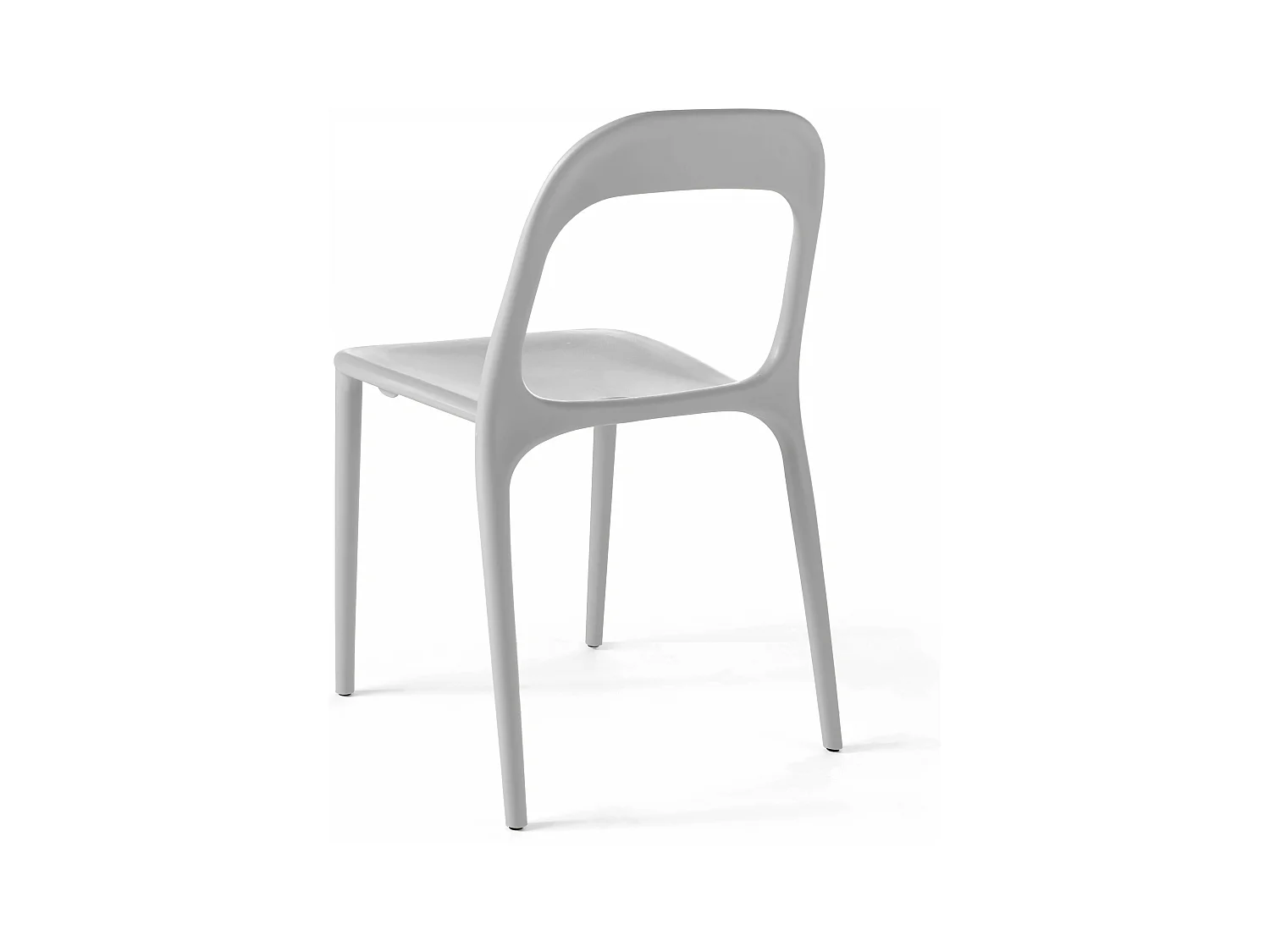 Lot de 4 chaises en plastique blanc
