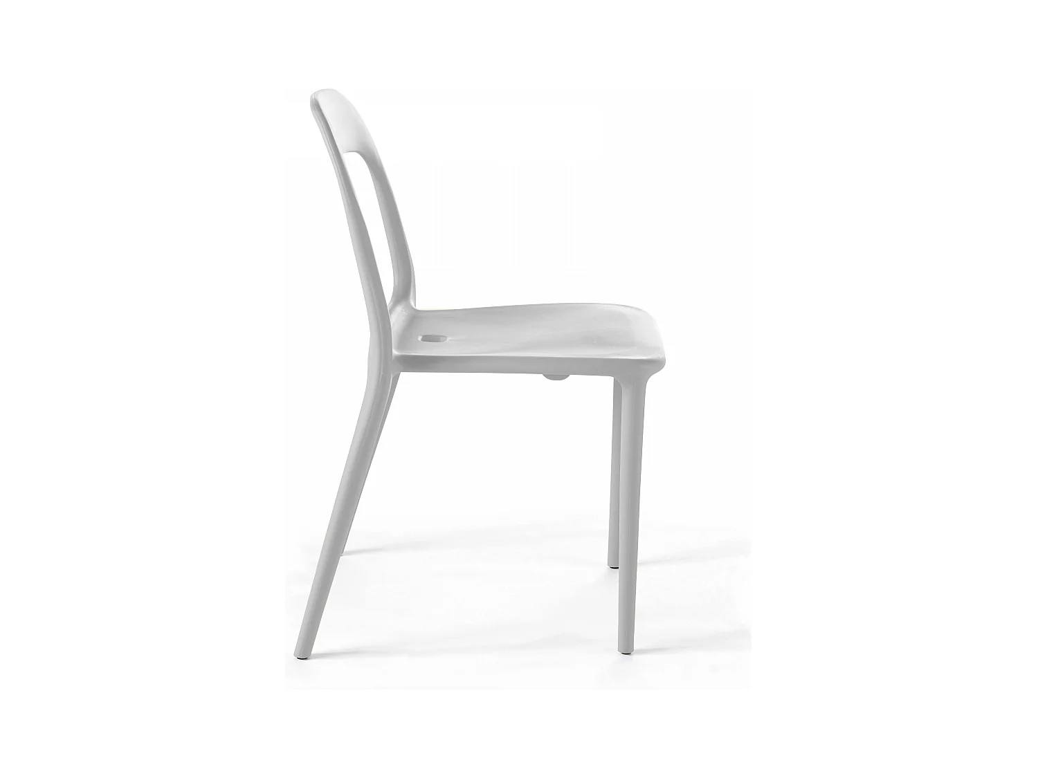 Lot de 4 chaises en plastique blanc