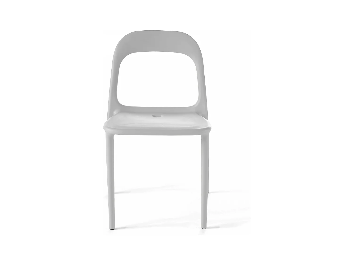 Lot de 4 chaises en plastique blanc