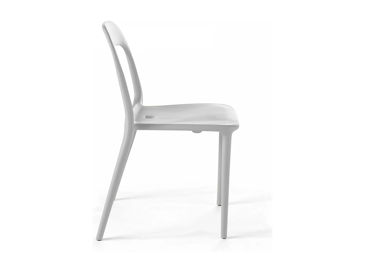 Lot de 4 chaises en plastique blanc