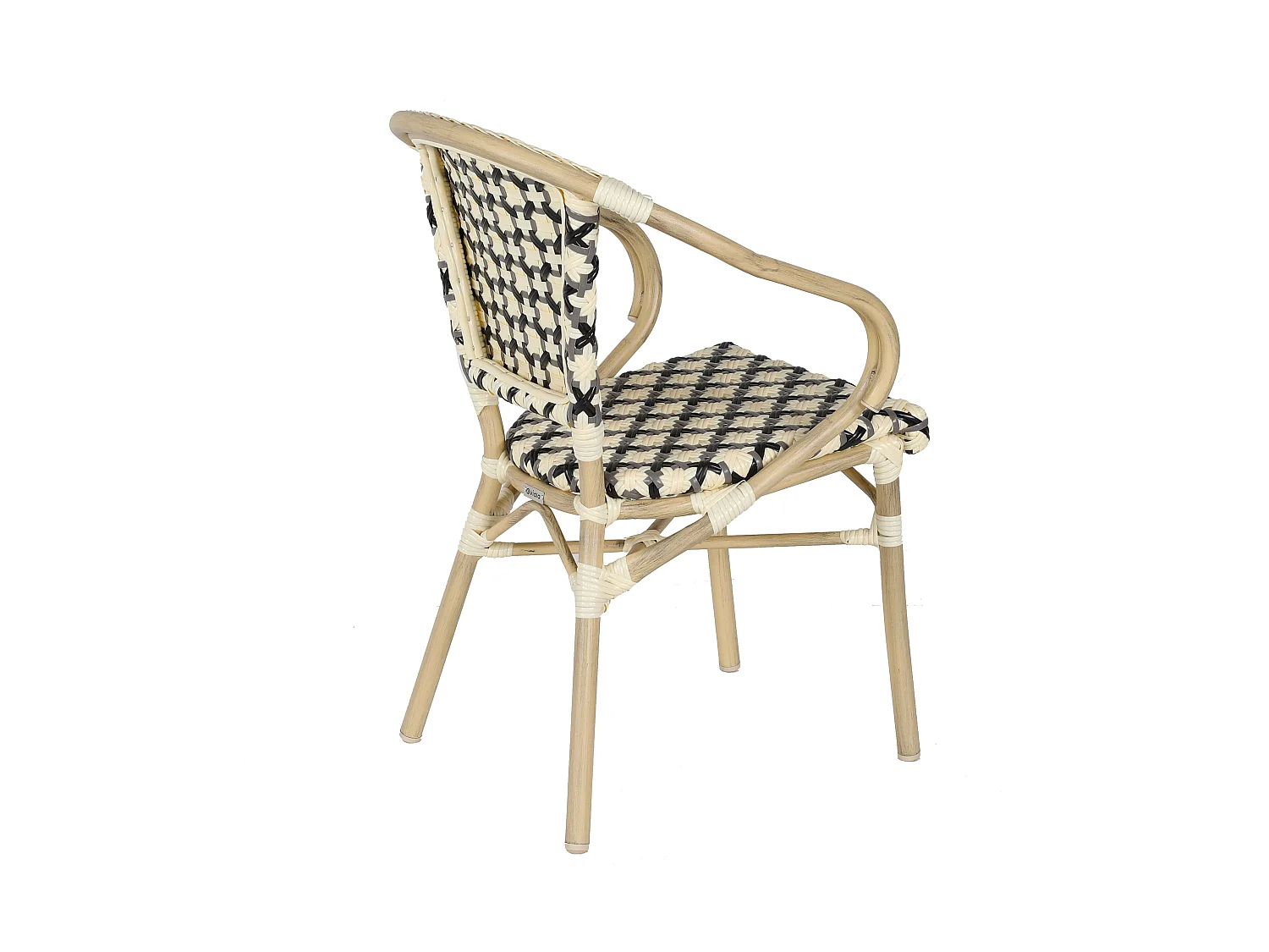 en rotan tuinstoel zwart