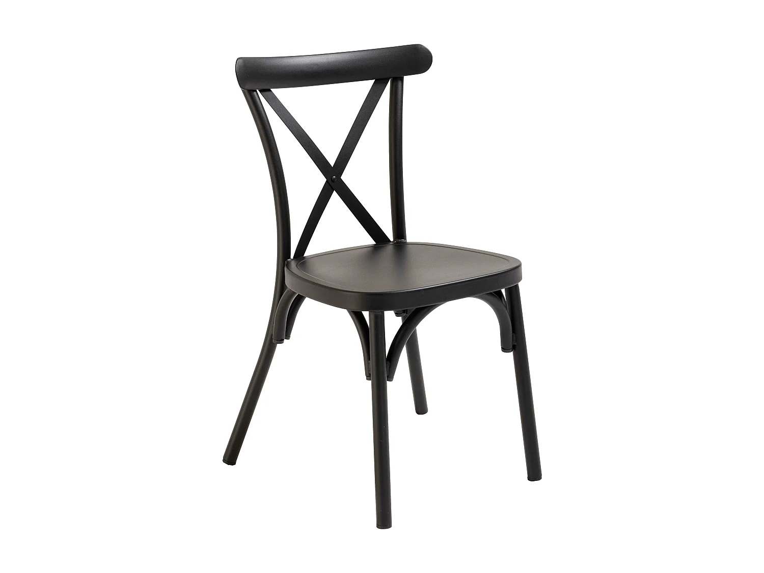 Chaise de terrasse noire en aluminium