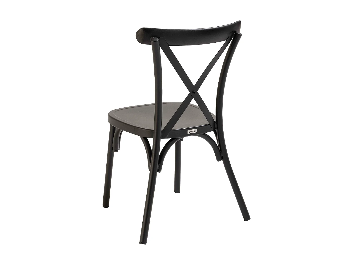 Chaise de terrasse noire en aluminium