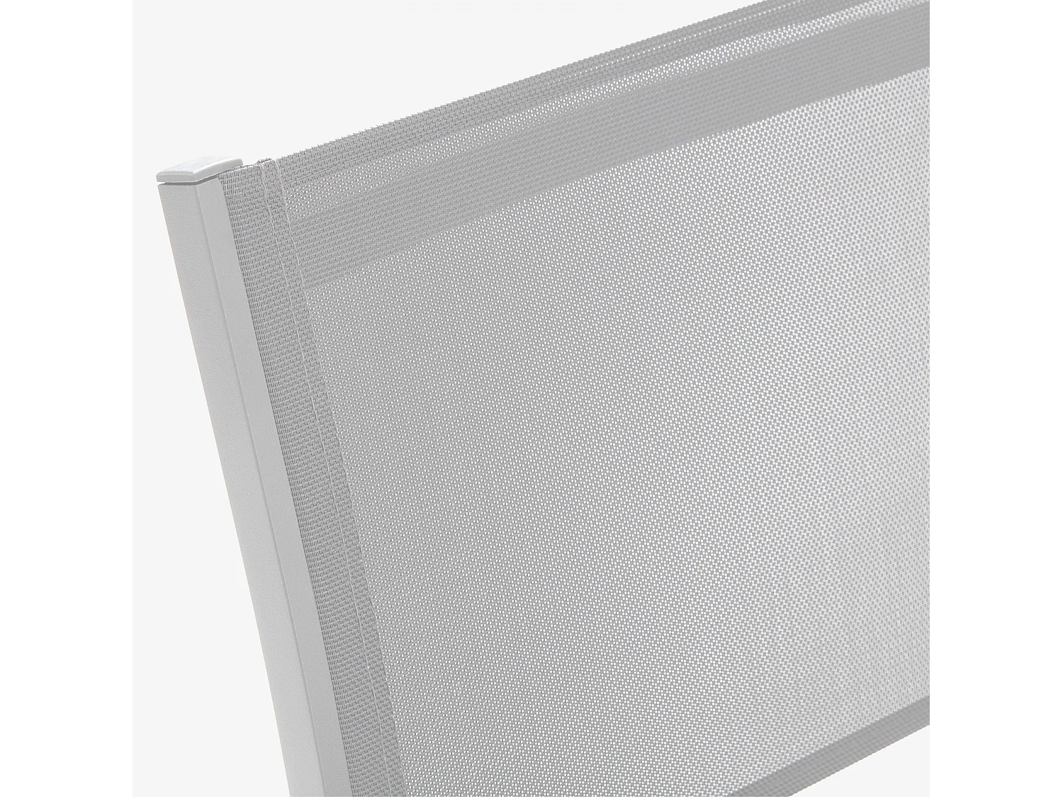 Lot de 2 chaises de jardin aluminium et textilène blanc