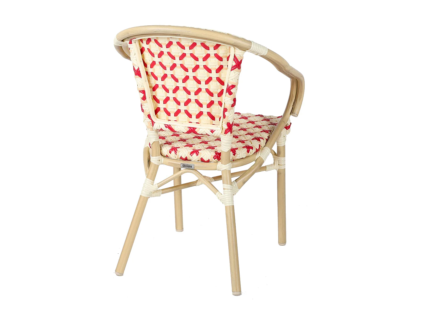 Rode rotan en tuinstoel