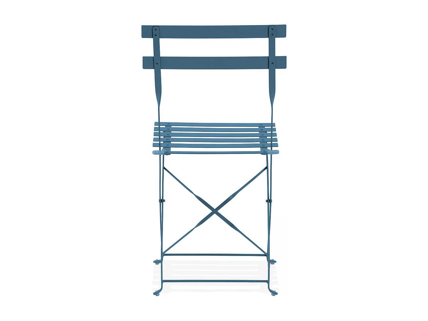 Lot de 2 chaises pliantes en acier bleu pacific