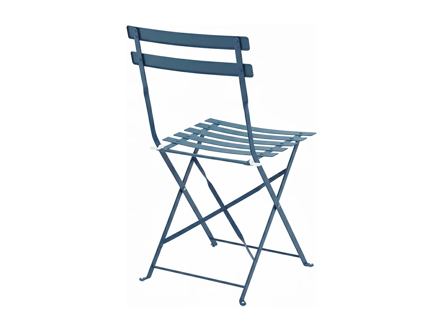 Lot de 2 chaises pliantes en acier bleu pacific