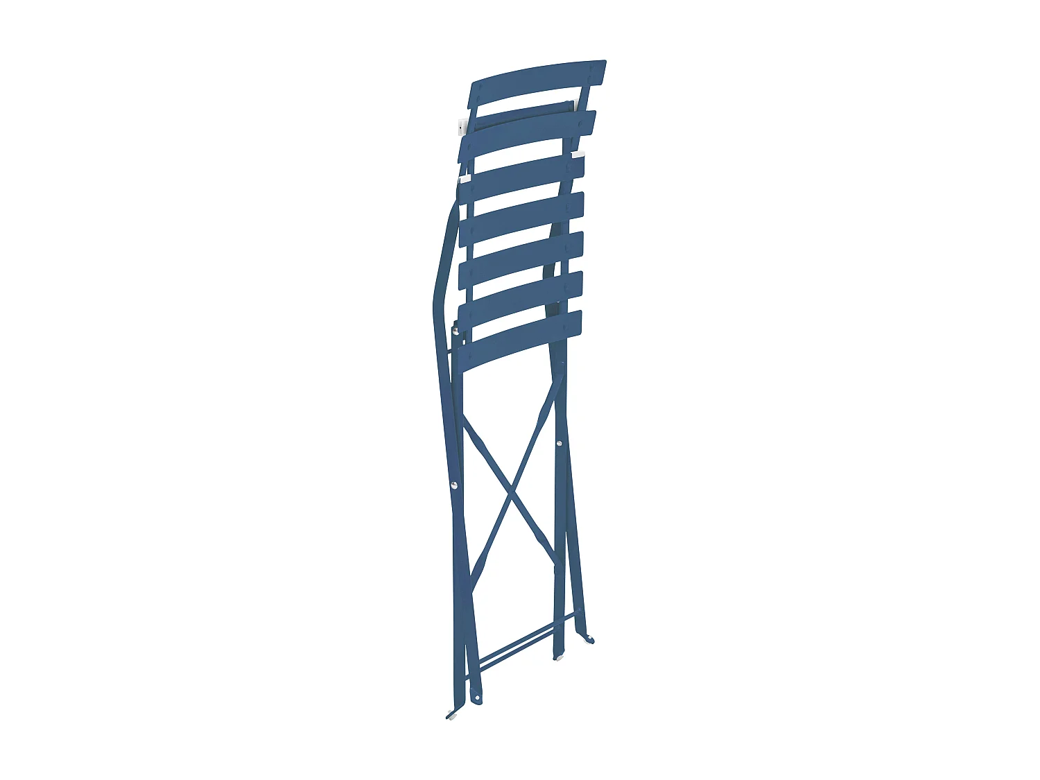 Lot de 2 chaises pliantes en acier bleu pacific