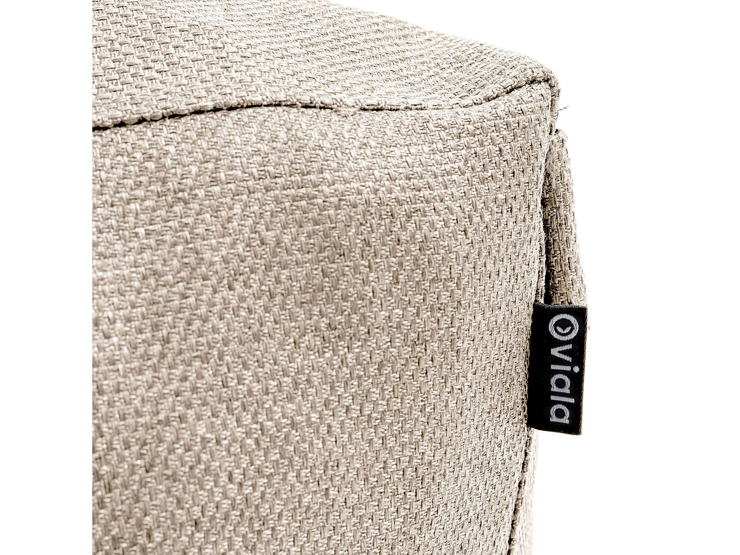 Pouf de jardin pour canapé modulable beige