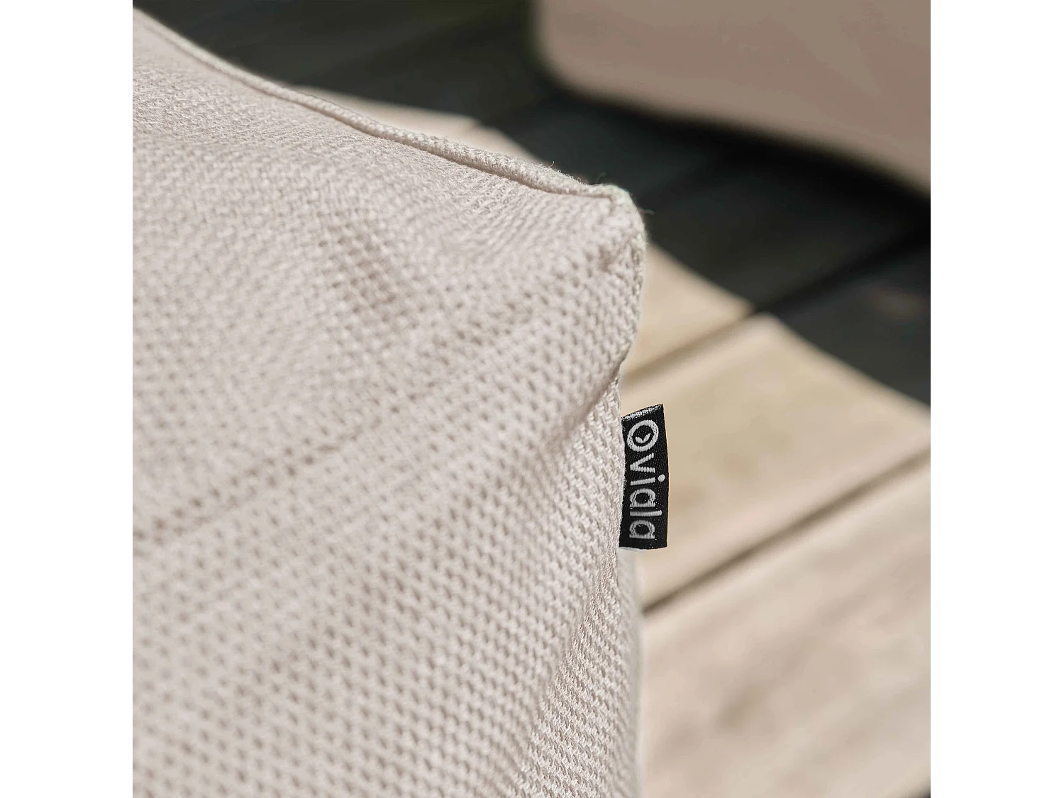 Pouf de jardin pour canapé modulable beige