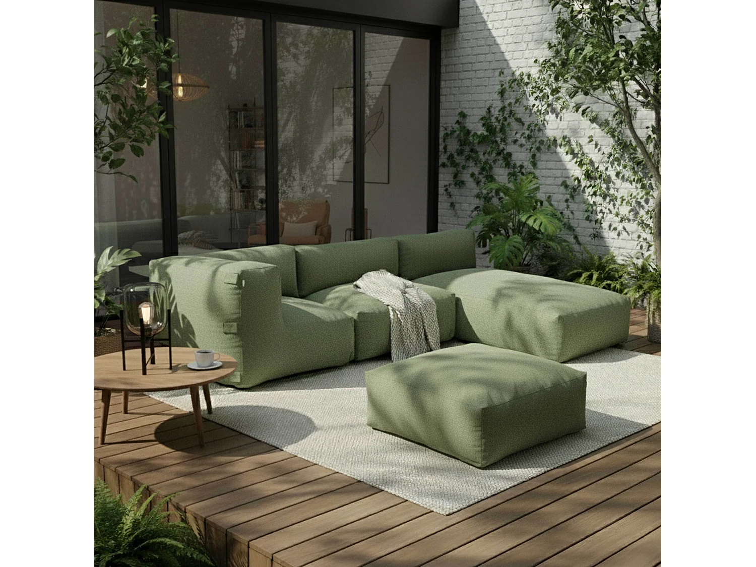 Fauteuil de jardin pour canapé modulable cactus