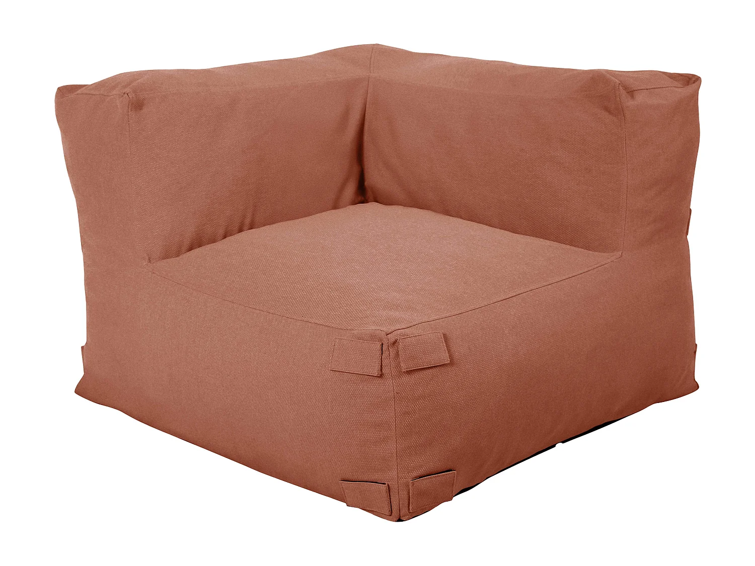 Fauteuil d'angle pour canapé modulable terracotta