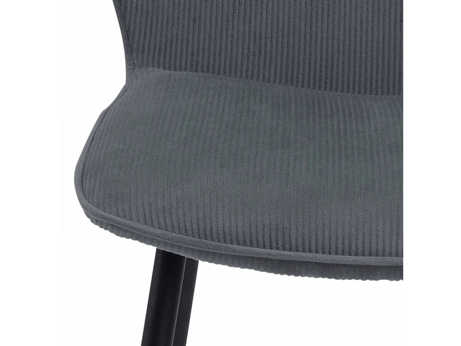 Lot de 2 chaises en velours côtelé gris