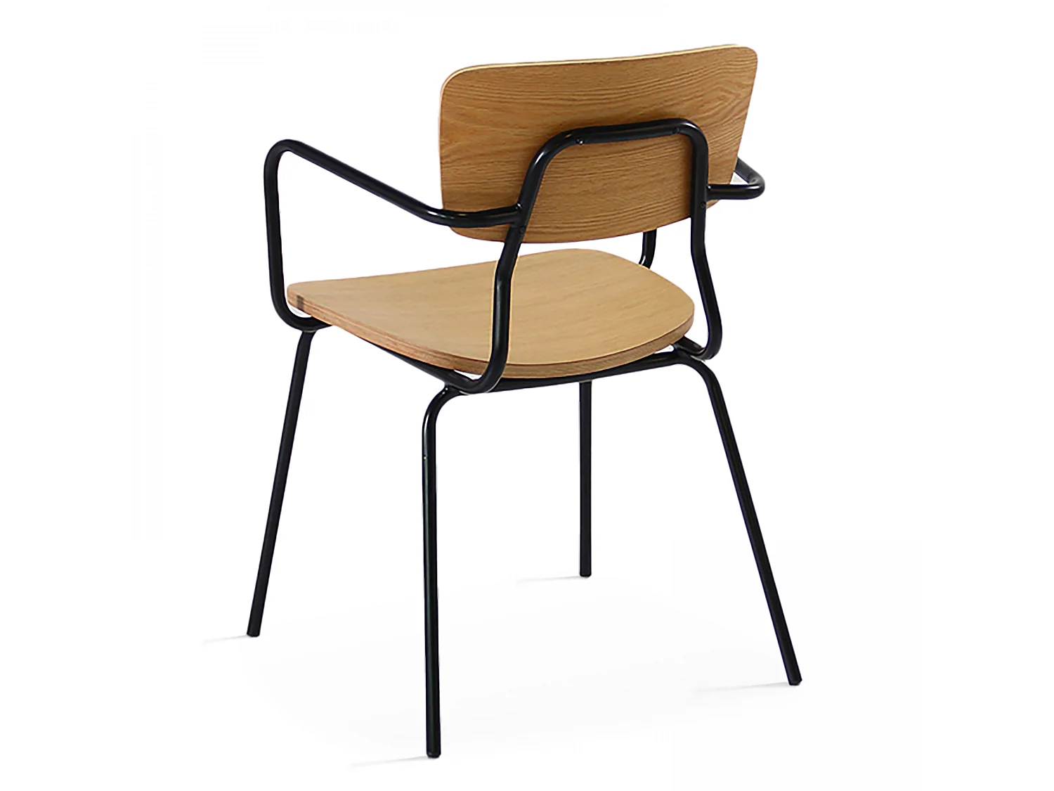 Lot de 2 chaises avec accoudoirs en bois