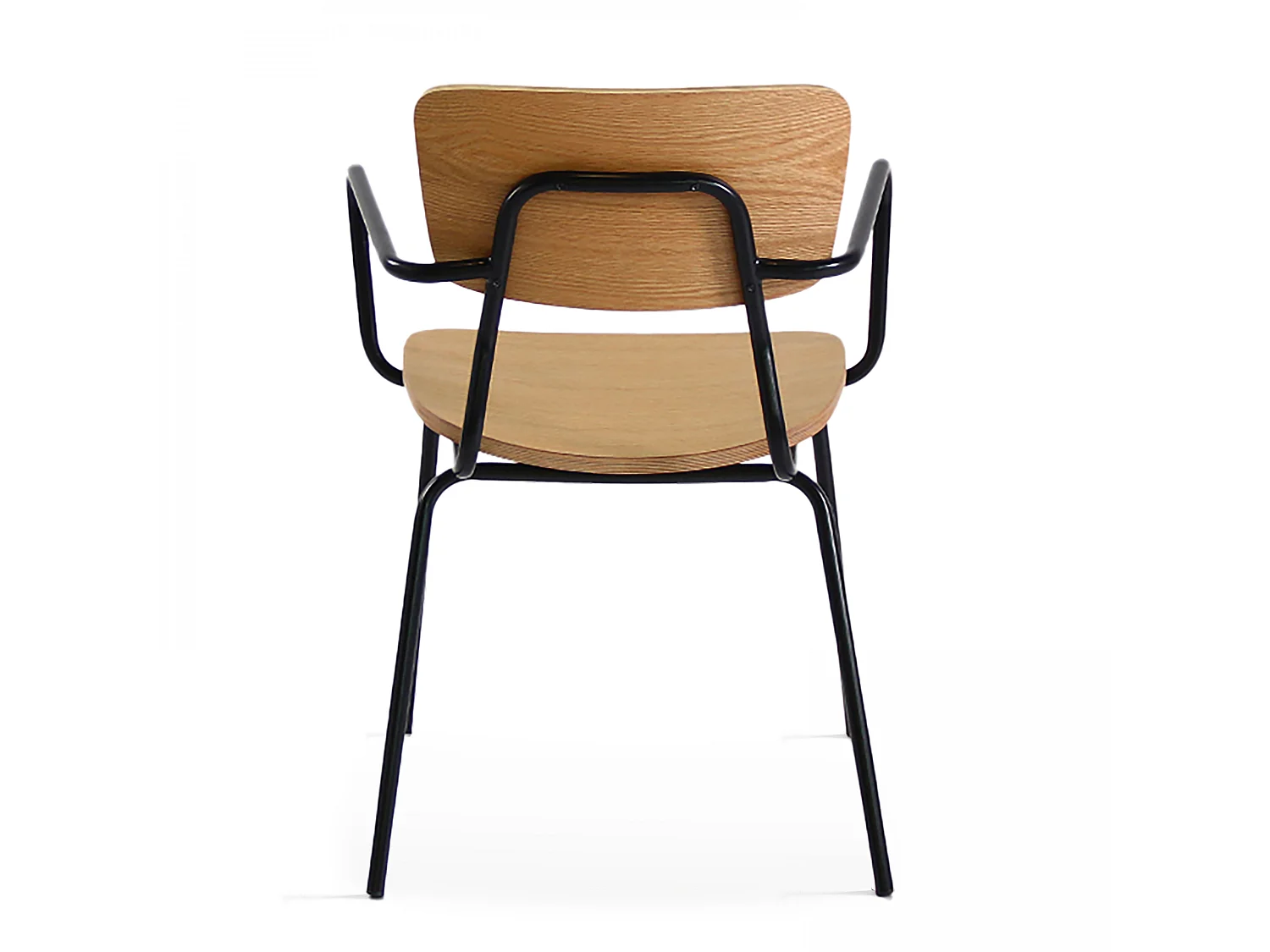 Lot de 2 chaises avec accoudoirs en bois