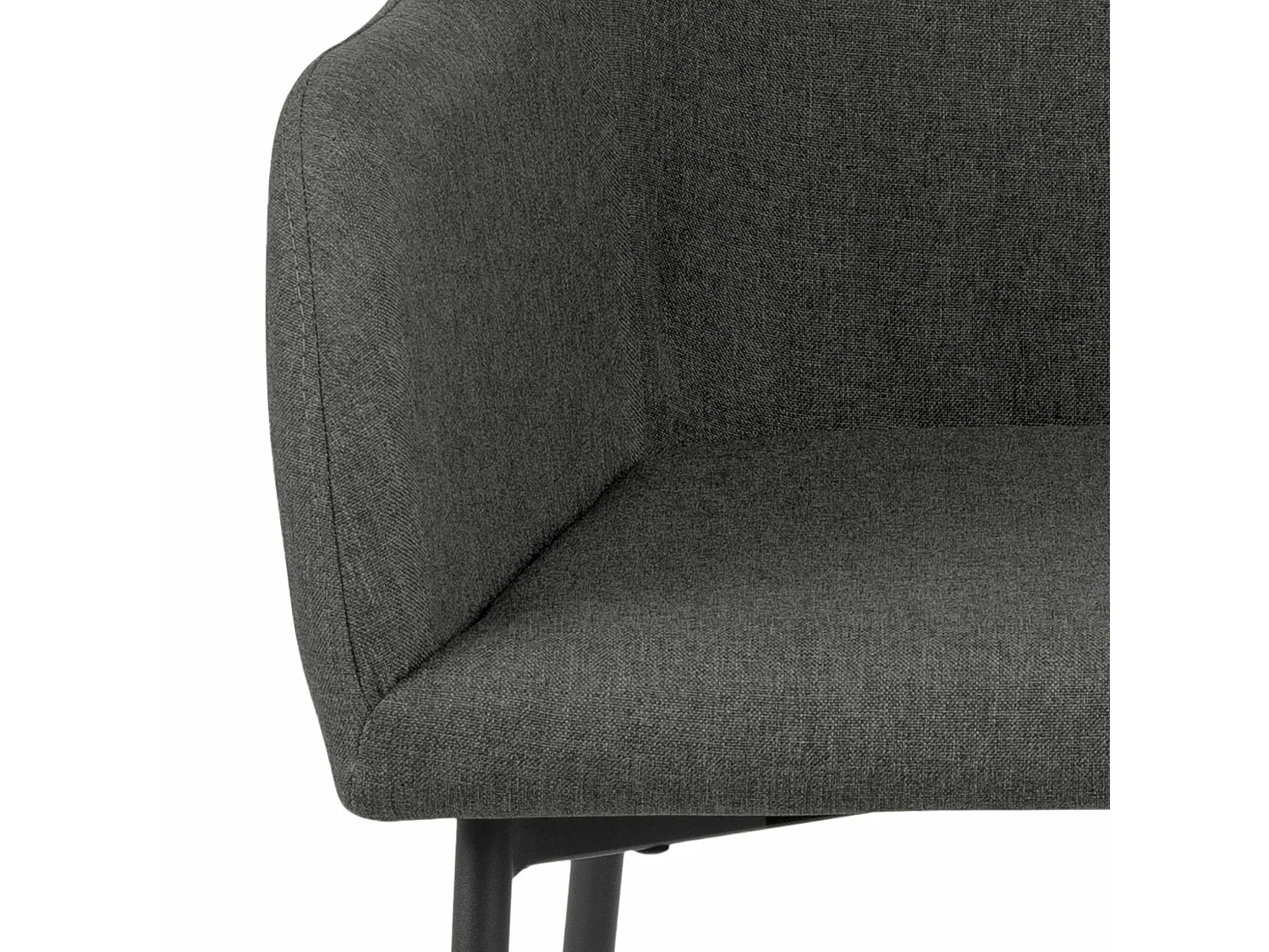 Set van 2 stoelen met armleuningen in grijze stof