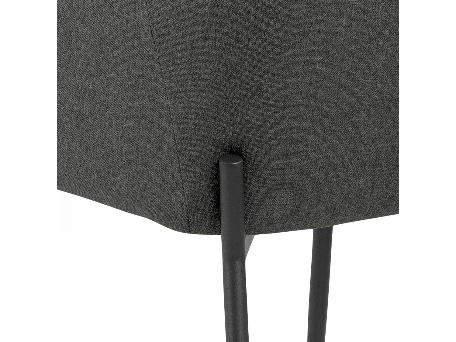 Set van 2 stoelen met armleuningen in grijze stof