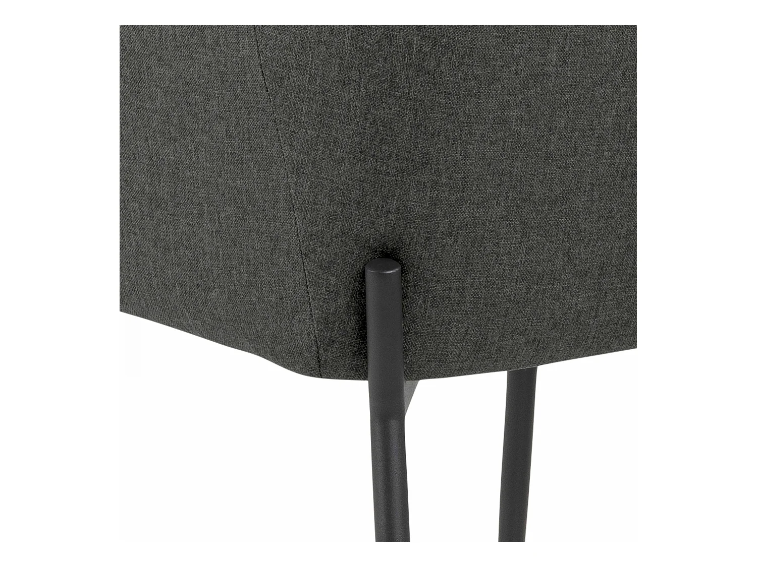 Lot de 2 chaises avec accoudoirs en tissu gris