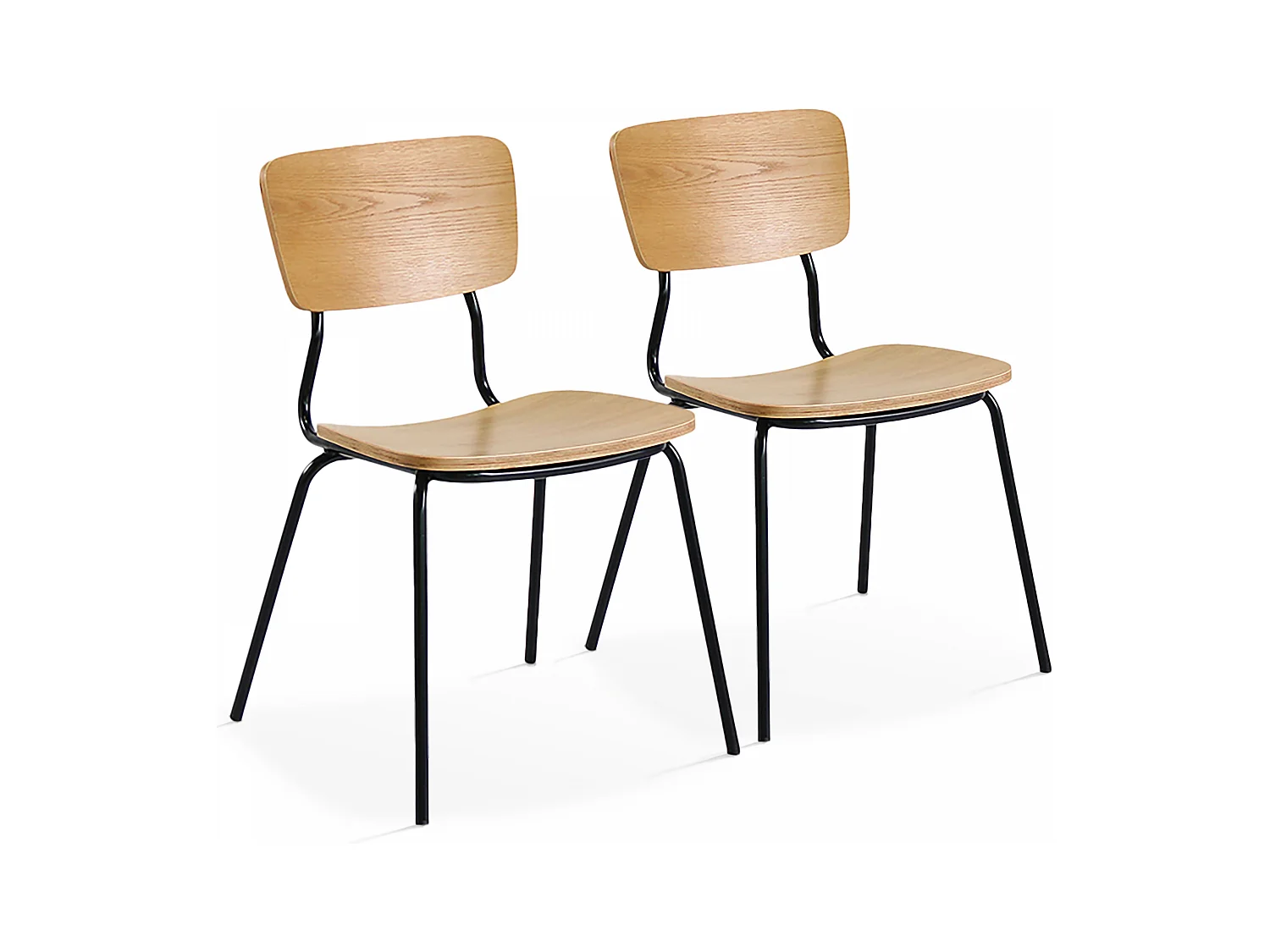 Lot de 2 chaises en bois vintage