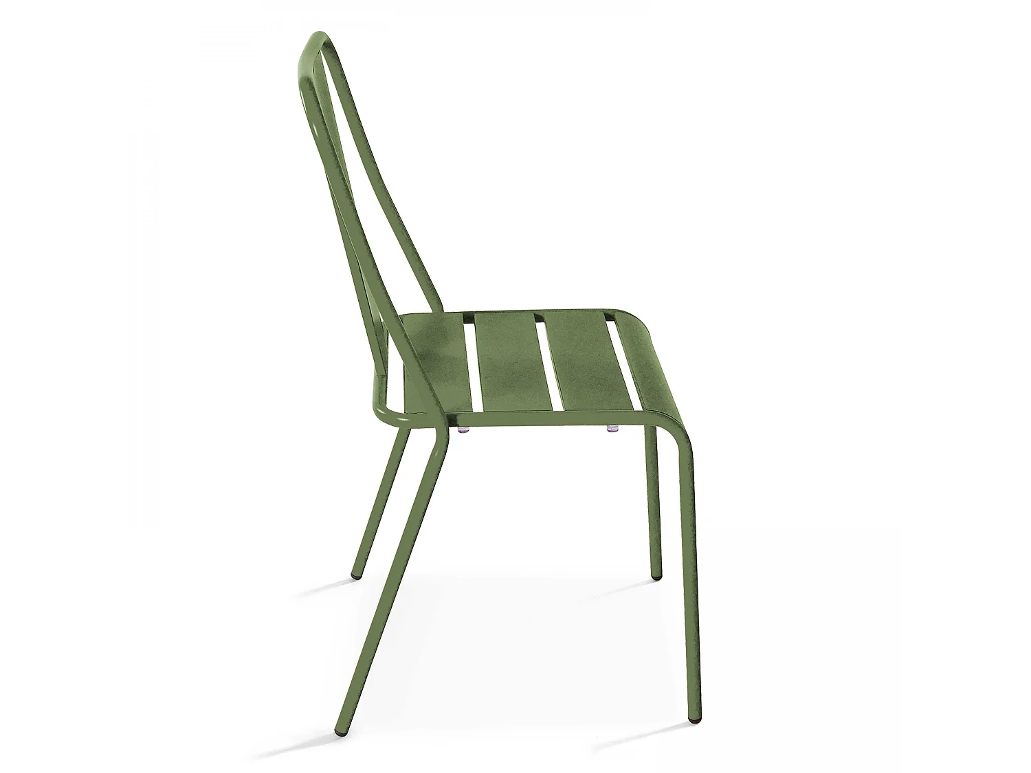 Chaise en métal bistrot vert cactus