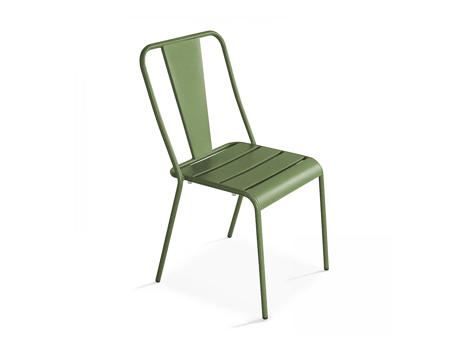 Chaise en métal bistrot vert cactus