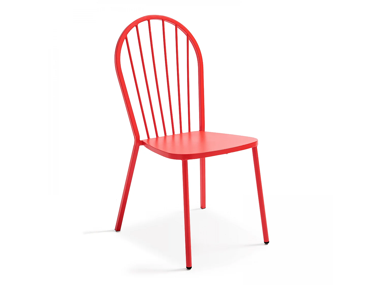 Chaise bistrot en métal rouge