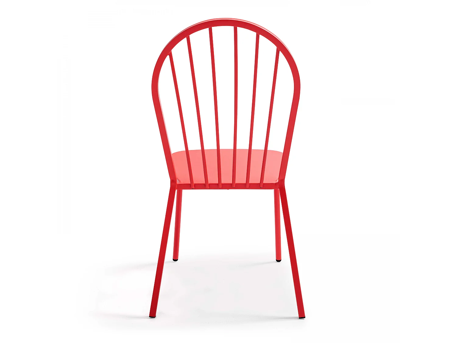 Chaise bistrot en métal rouge