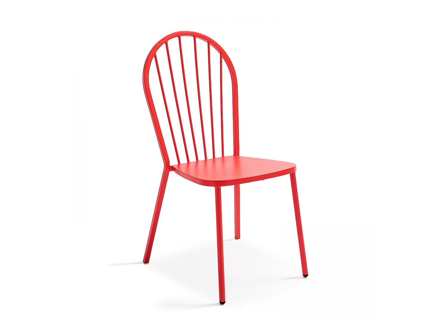 Chaise bistrot en métal rouge