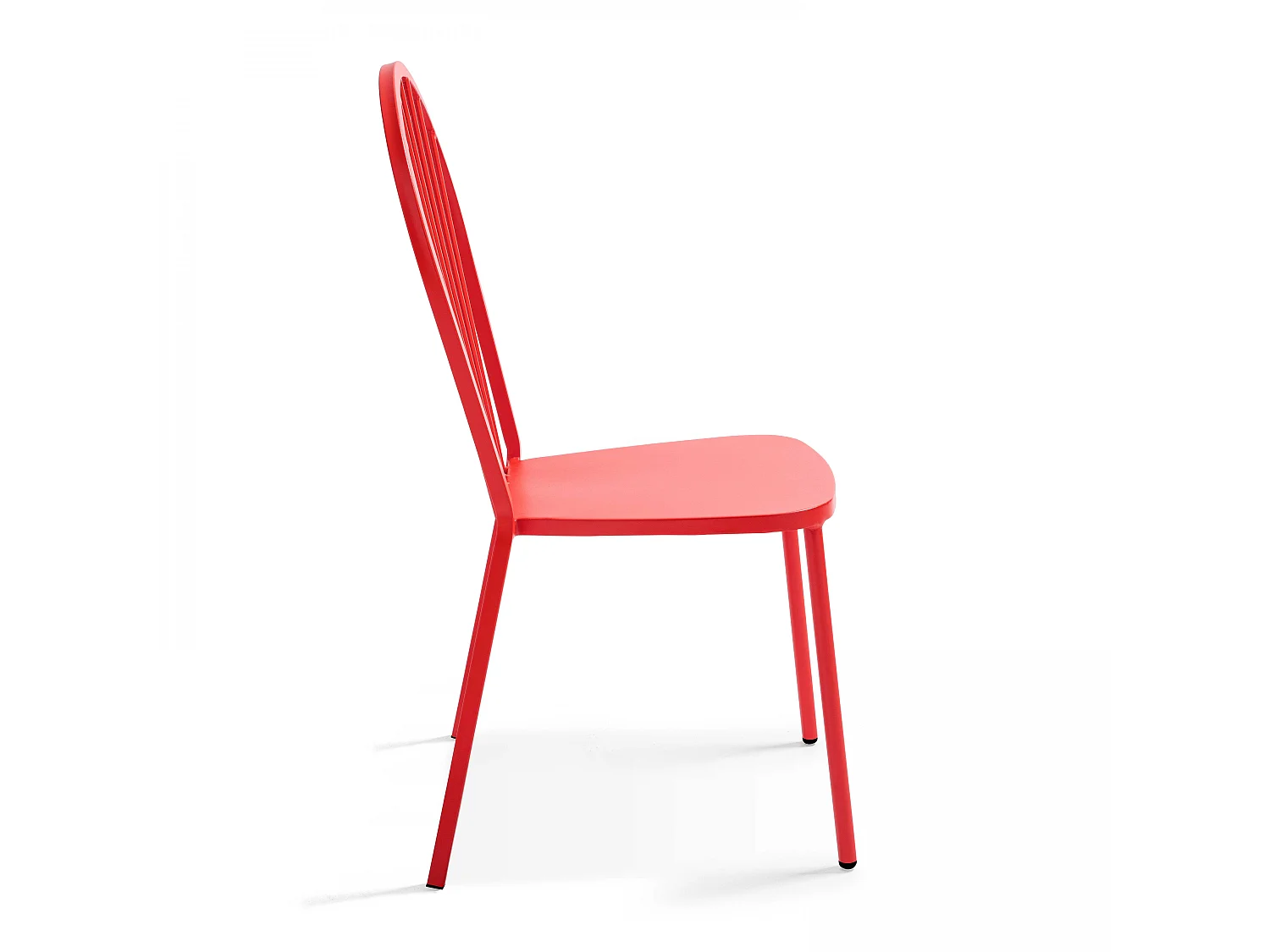 Chaise bistrot en métal rouge