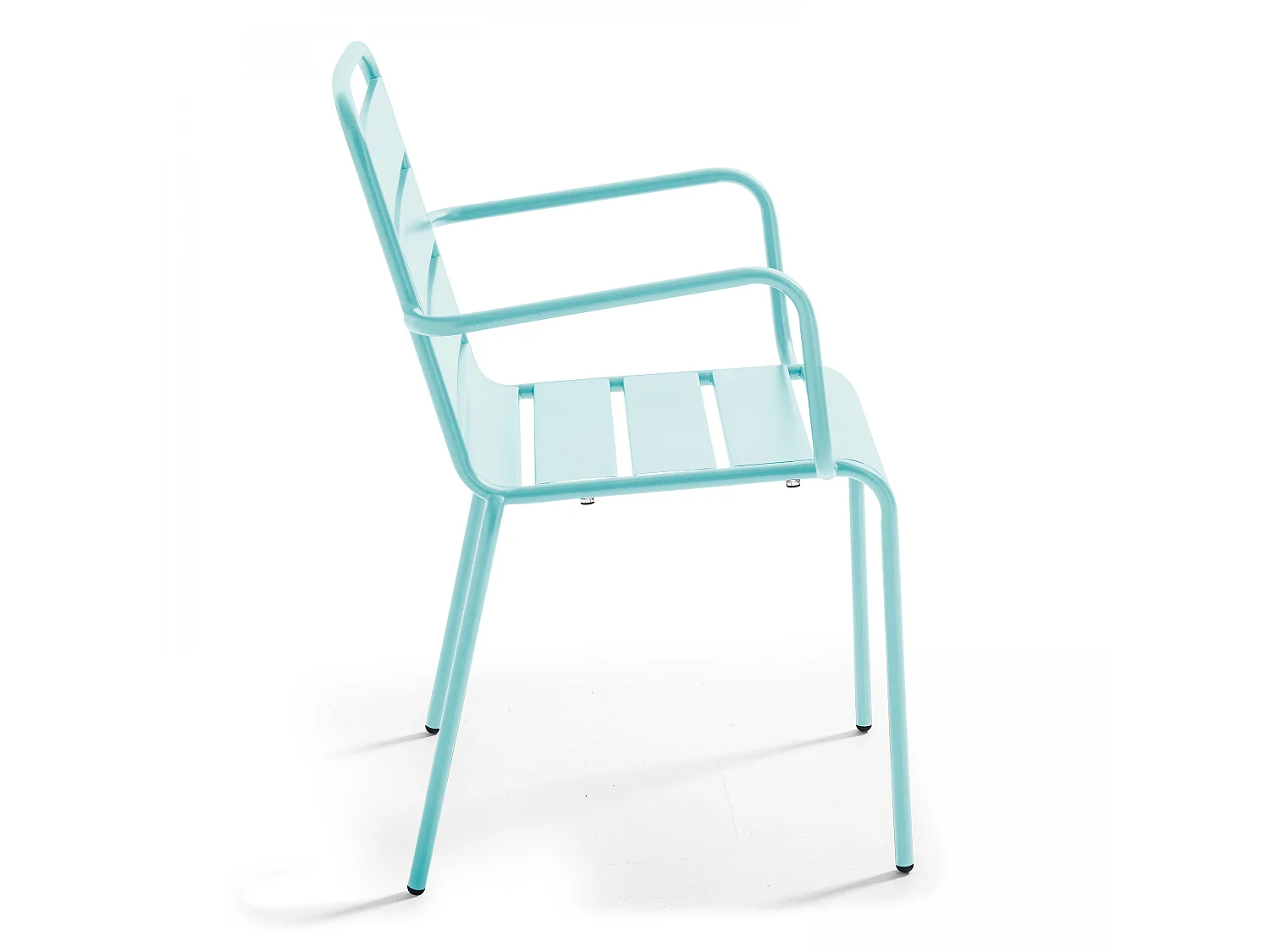 Fauteuil en métal turquoise - Palavas