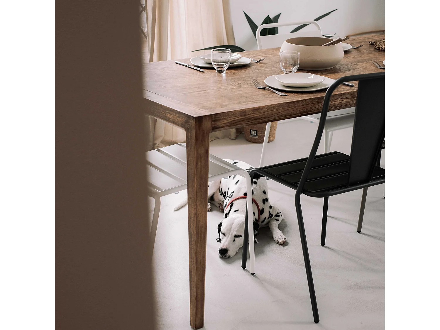 Chaise en métal anthracite