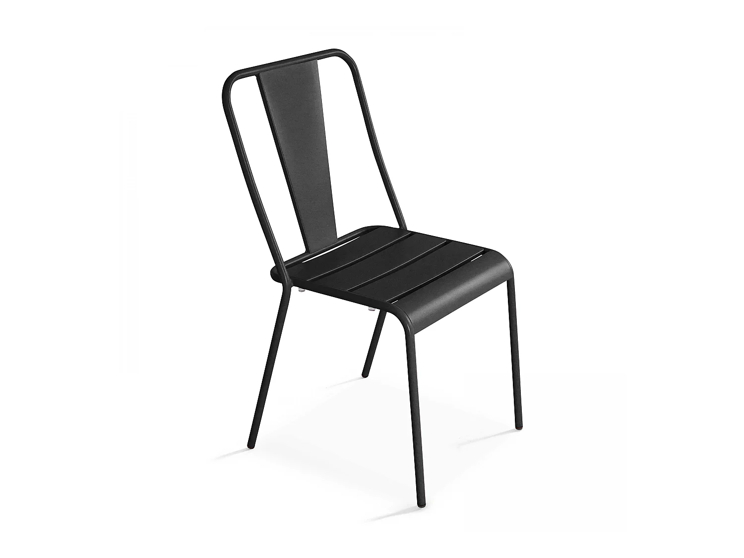 Chaise en métal anthracite