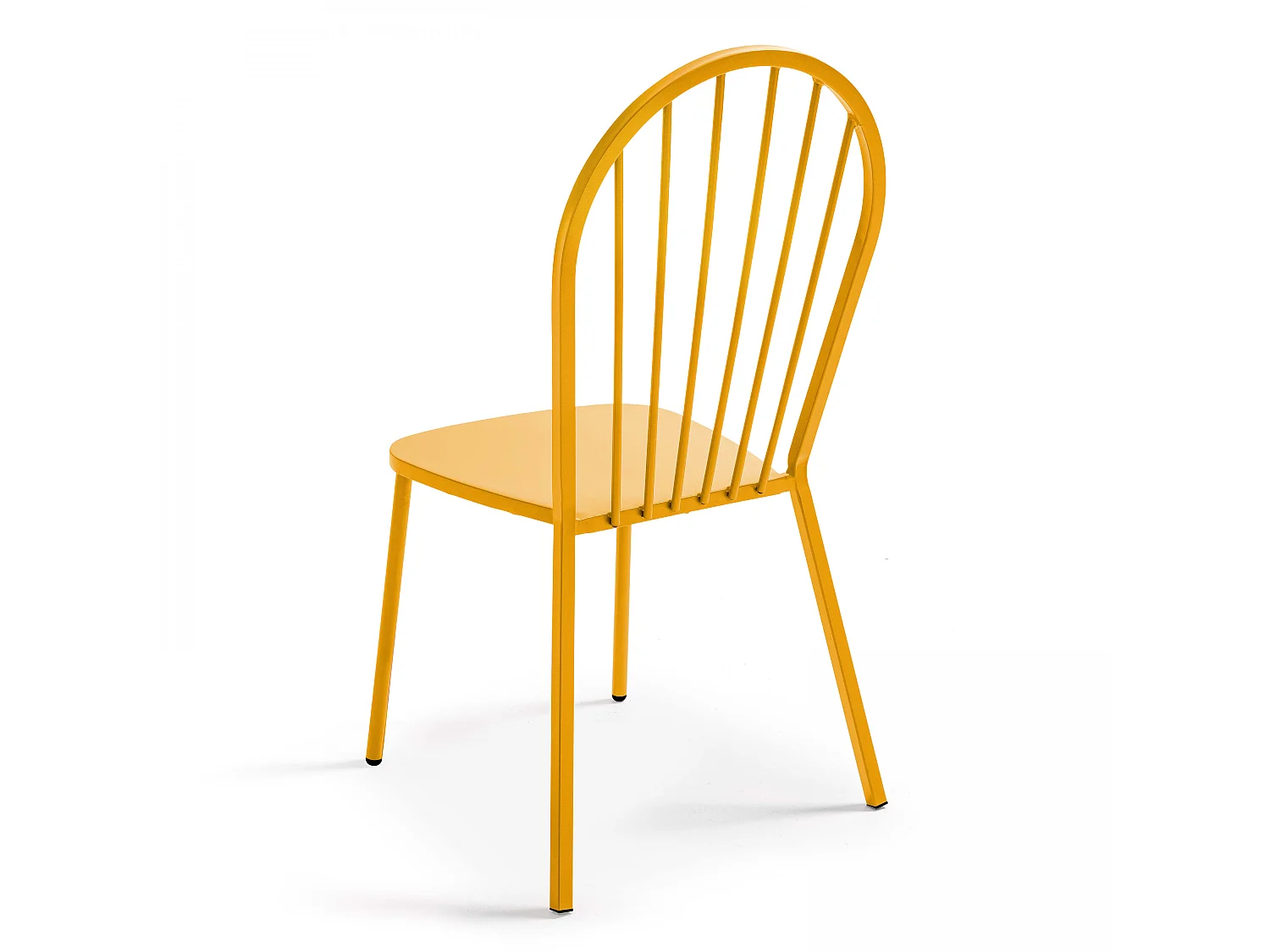 Chaise bistrot en métal jaune