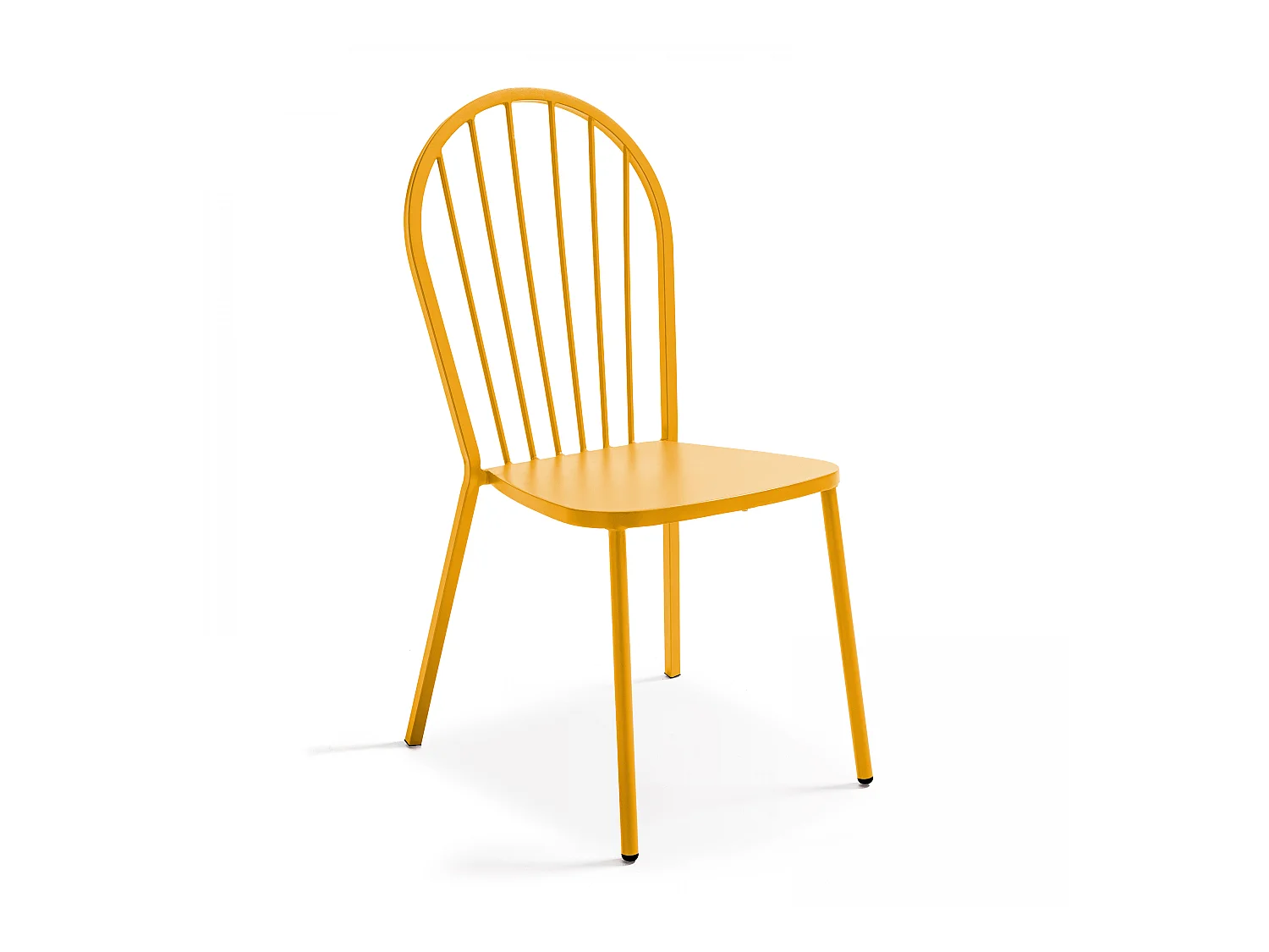 Chaise bistrot en métal jaune