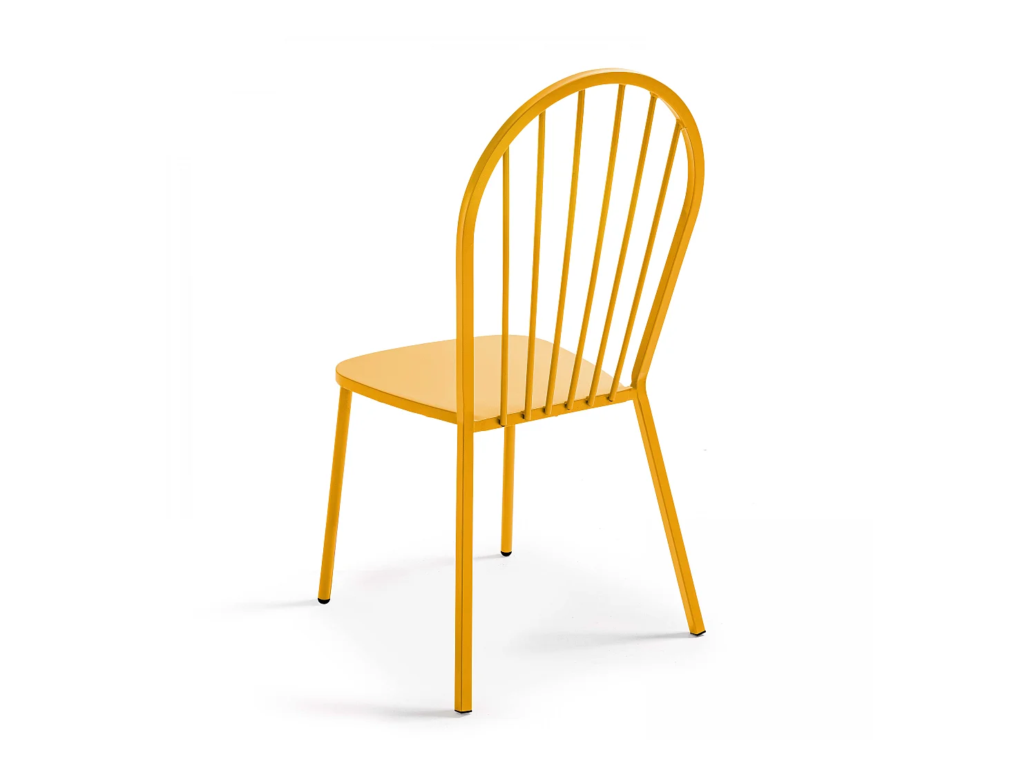 Chaise bistrot en métal jaune
