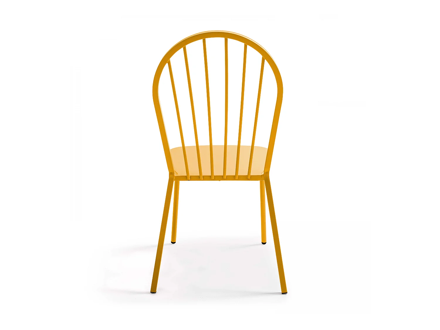 Chaise bistrot en métal jaune