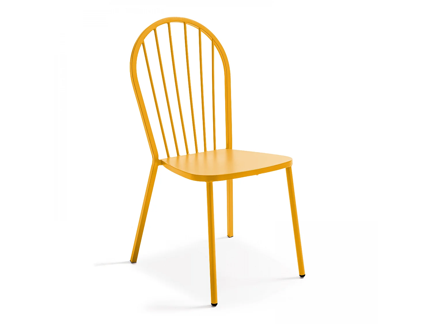 Chaise bistrot en métal jaune