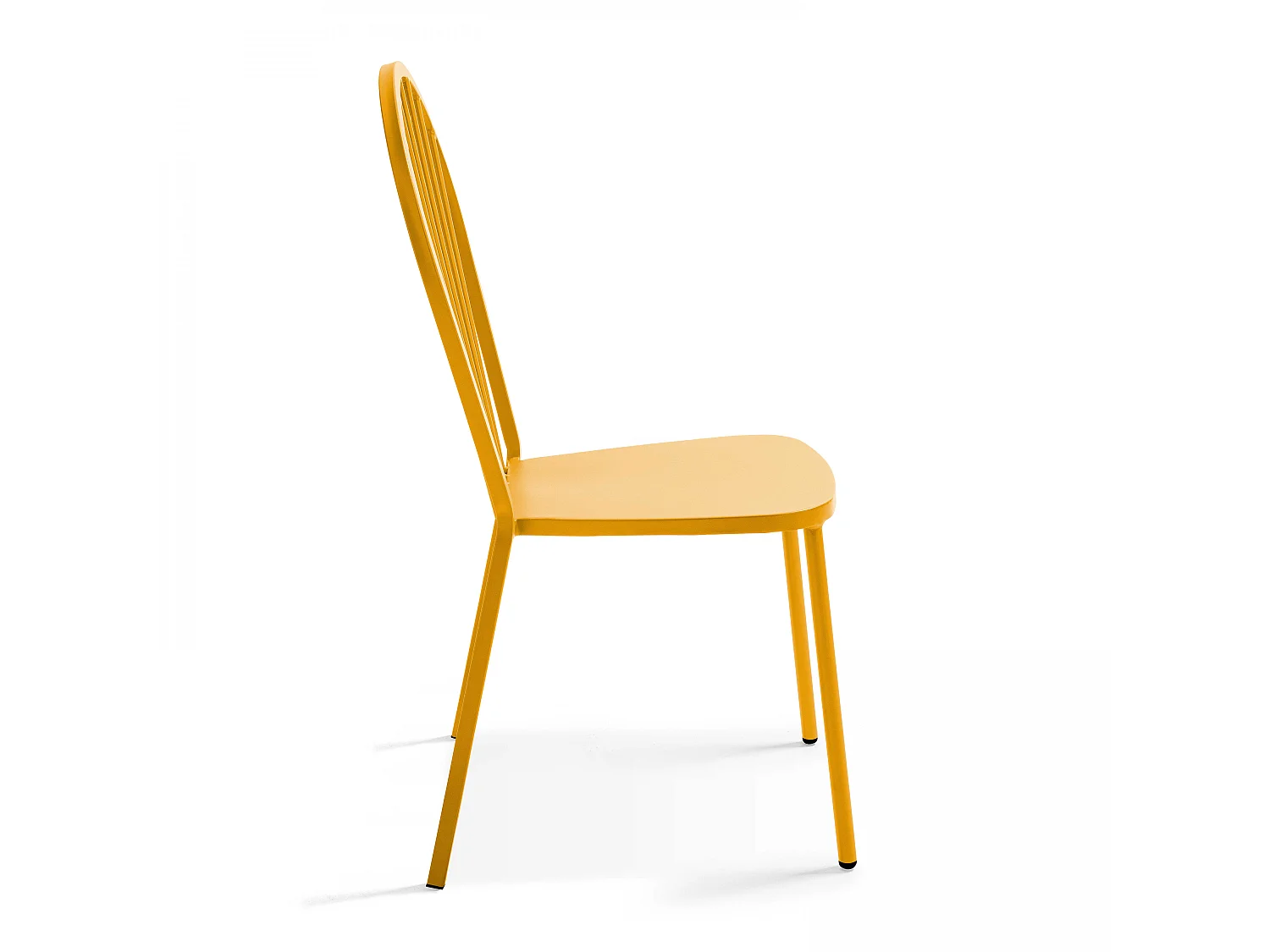 Chaise bistrot en métal jaune