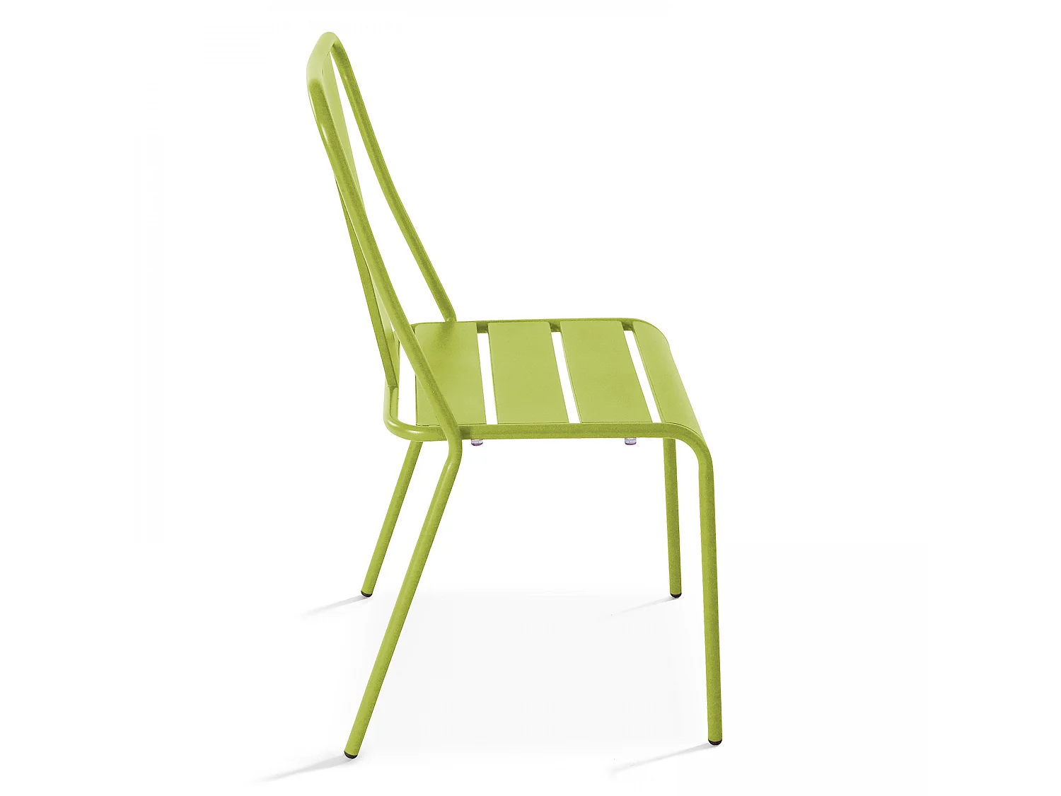 Chaise en métal bistrot vert